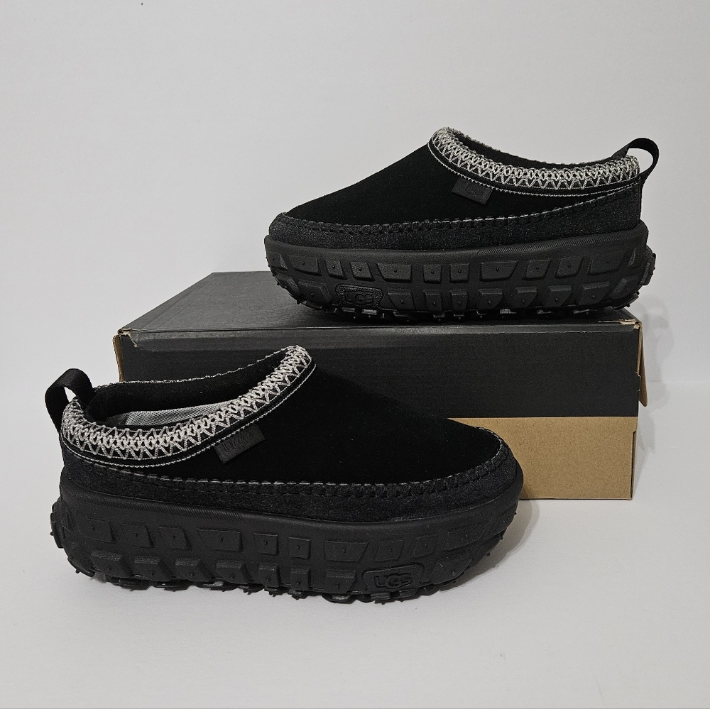 UGG Black and Gray Slip-On Loafers